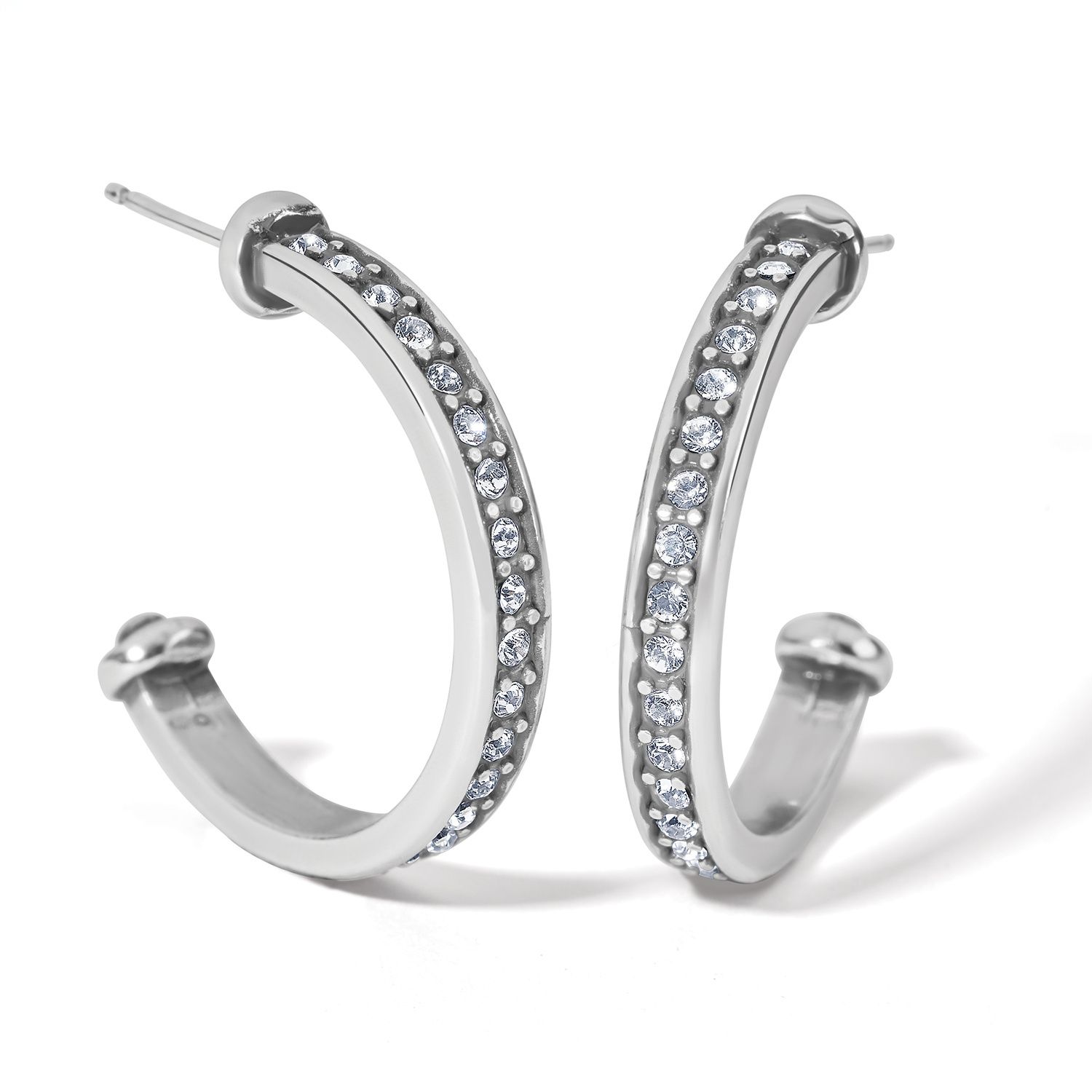 Meridian Zenith Medium Silver Hoop Earrings