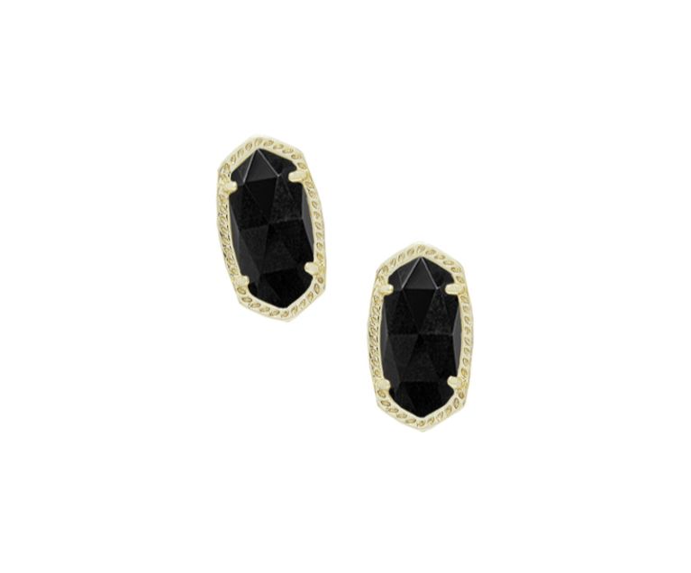 The Ellie Stud Earrings in Black