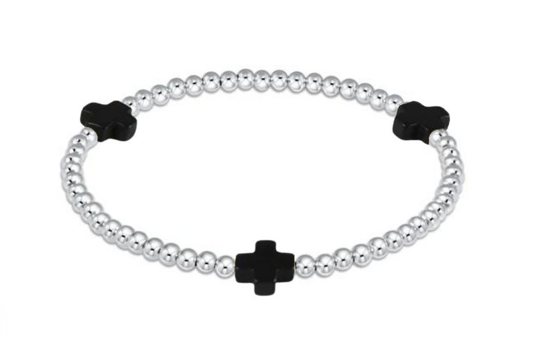 Signature Cross Sterling Pattern 3mm Bead Bracelet
