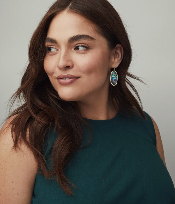 The Elle Drop Earrings in Black Opaque Glass