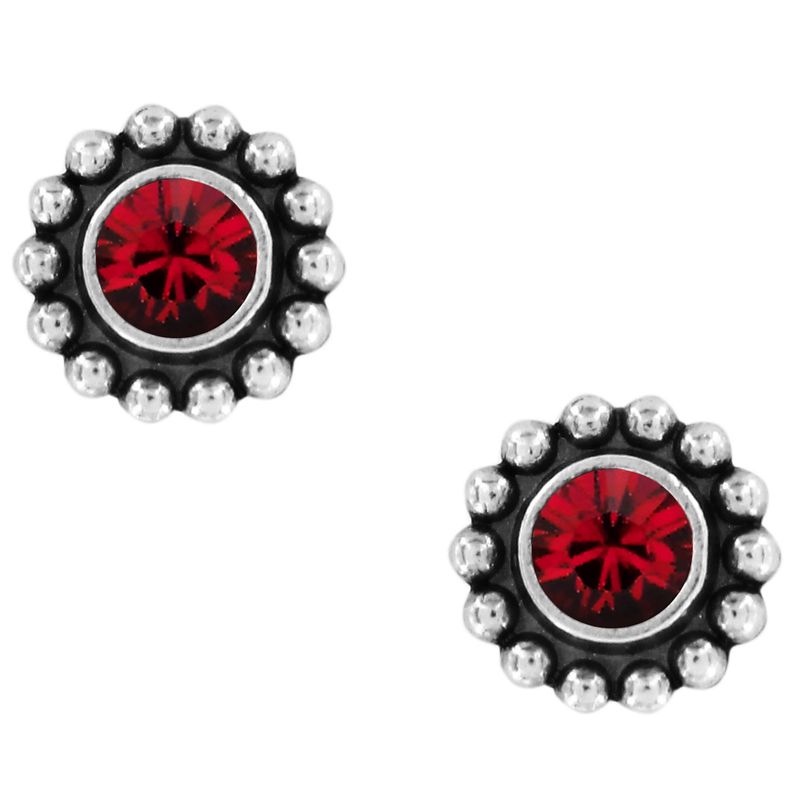 Twinkle Mini Post Earrings Garnet