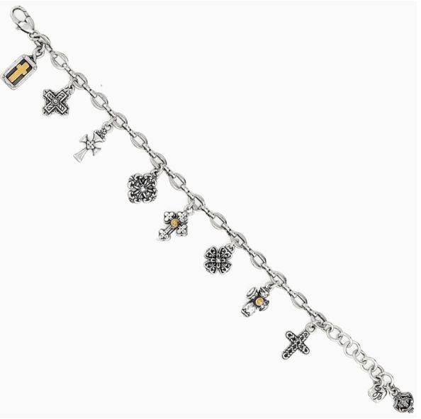 Eternity Cross Charm Bracelet