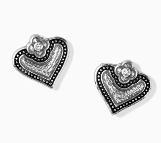 Luna Heart Mini Post Earrings