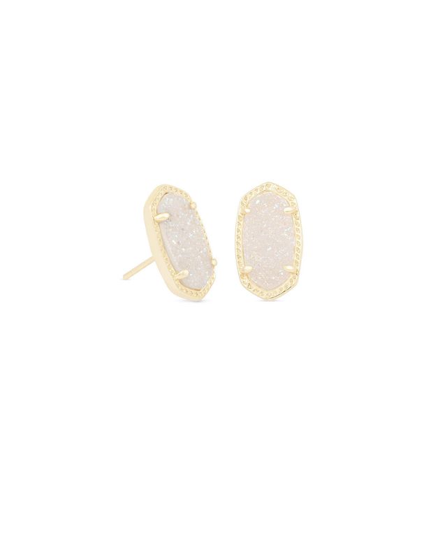 The Ellie Stud Earrings in Iridescent Drusy