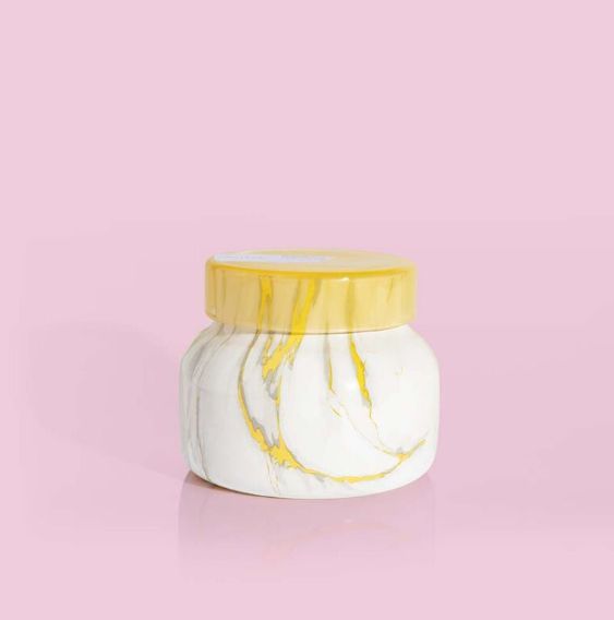 Pineapple Flower Modern Marble Jar Candle 