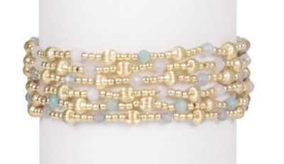 Dignity Sincerity Pattern 4mm Gemstone Bead Bracelet