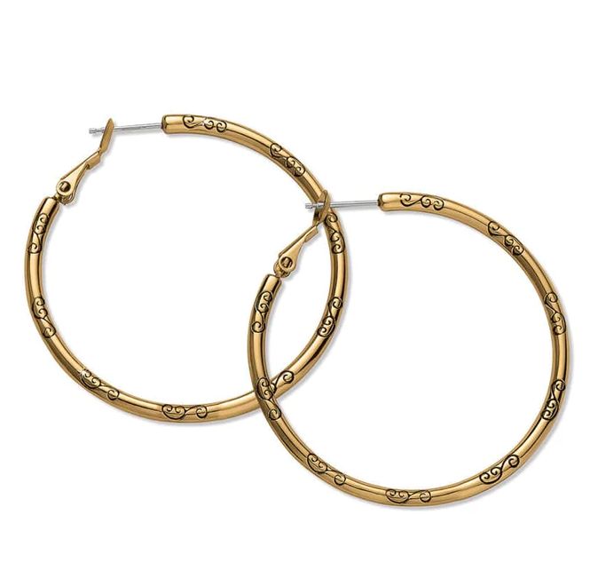 Large Hoop Charm Earrings