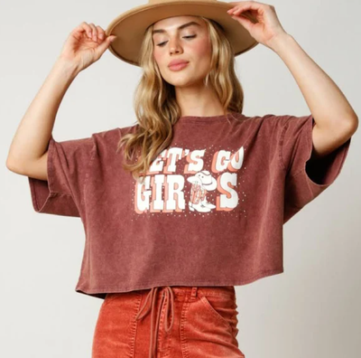 Let&#39;s Go Girls Acid Washed Tee