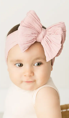 Cable Knit Baby Bow Headband