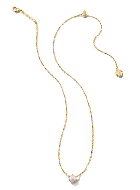 The Ashton Pearl Pendant Necklace in White Pearl	