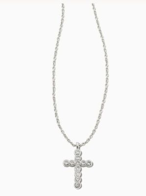 The White Crystal Cross Pendant