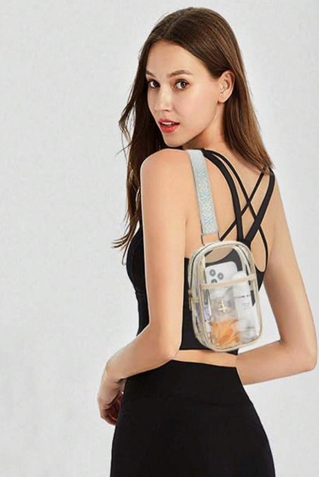 The Greta Guitar Strap Clear Sling Bag