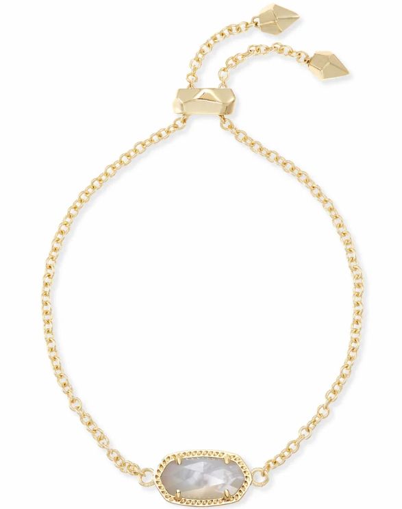 The Elaina Bracelet Gold Metal Ivory Mother of Pearl