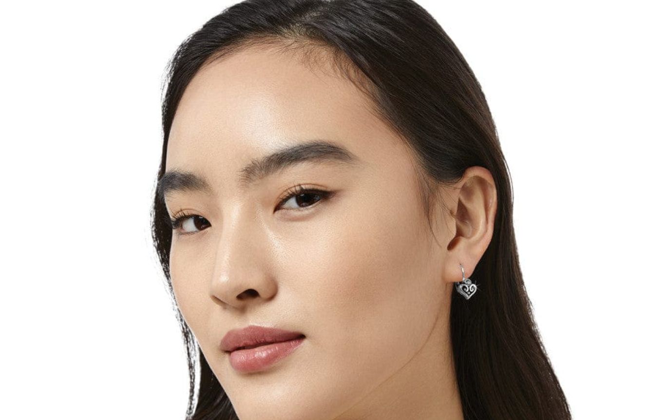 Alcazar Heart Leverback Earrings