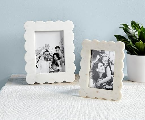 Scalloped Marble Frame