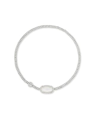 The Grayson Stretch Bracelet in Ivory Mother of Pearl