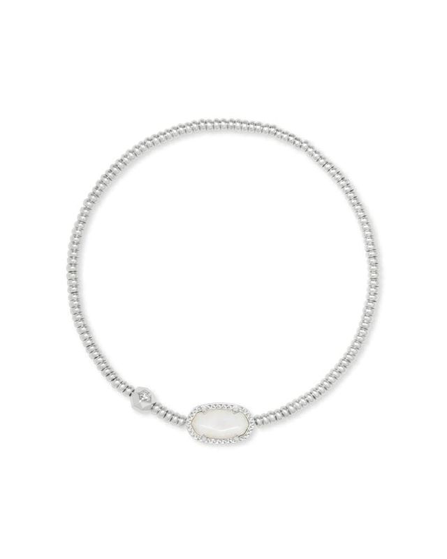 The Grayson Stretch Bracelet in Ivory Mother of Pearl