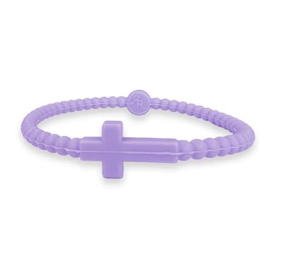 Jesus Cross Silicone Bracelet Orchid