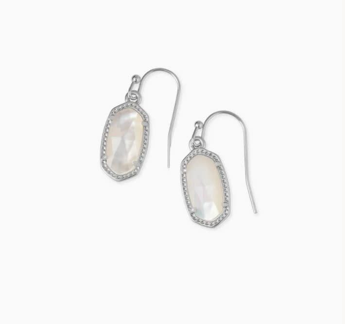 The Lee Earring Silver Ivory Mother of Pearl