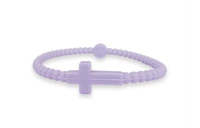Jesus Cross Silicone Bracelet Purple