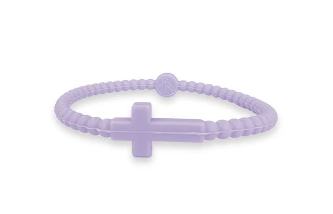 Jesus Cross Silicone Bracelet Purple