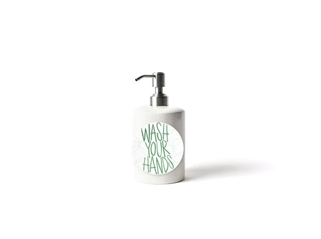 Happy Everything™ Mini Base | White Small Dot Cylinder Soap Pump