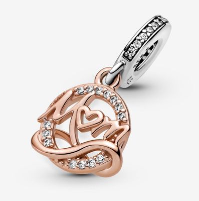 PANDORA™ Two Toned Mom Infinity Dangle Charm