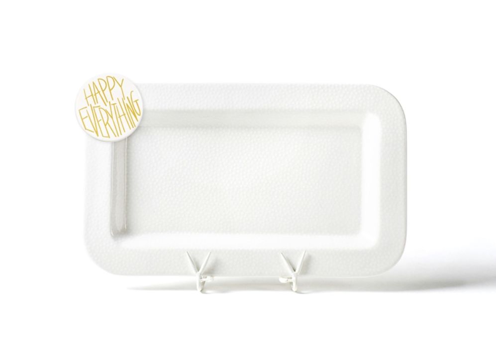 Happy Everything™ Mini Base | White Small Dot Entertaining Platter