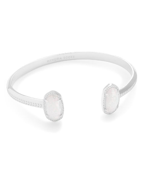 The Elton Bracelet Silver White Opal