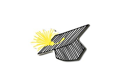 Happy Everything™ Mini Attachment | Striped Graduation Cap