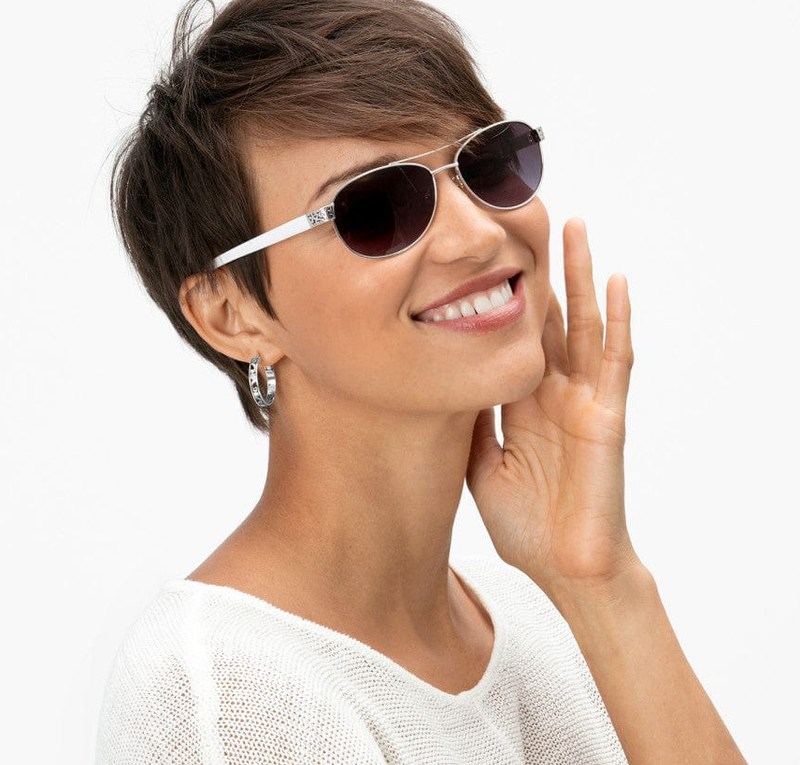 Sugar Shack White Silver Sunglasses