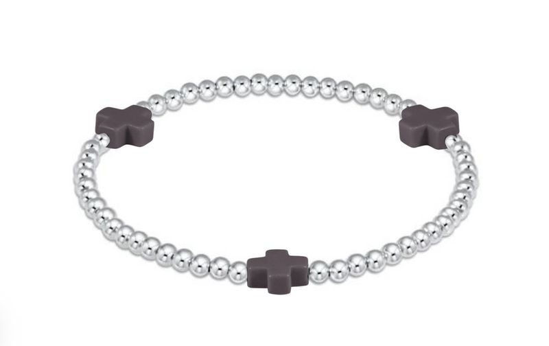 Enewton Signature Cross Sterling Pattern 3mm Bead Bracelet