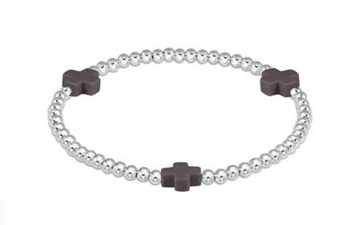 Enewton Signature Cross Sterling Pattern 3mm Bead Bracelet