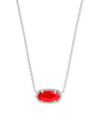 The Elisa Pendant Necklace in Red Illusion
