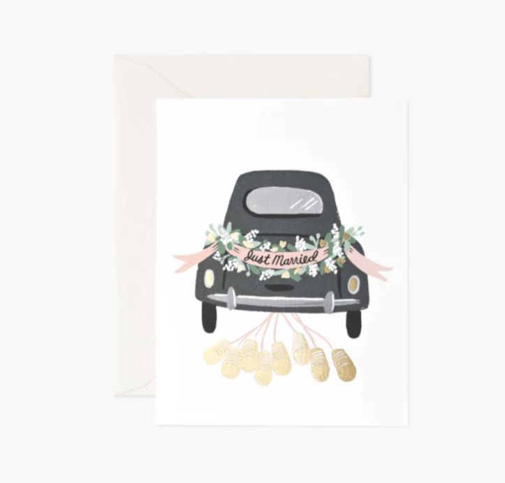 Just Married Getaway Card