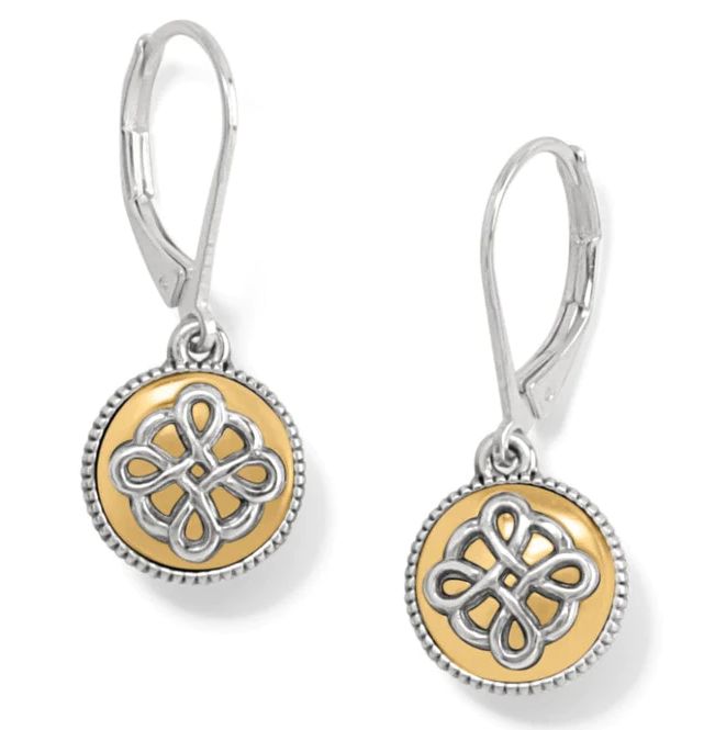 Interlok Noir Two Tone Leverback Earrings