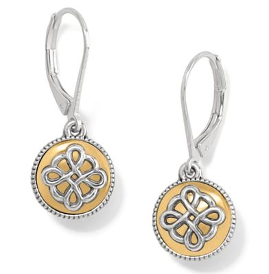 Interlok Noir Two Tone Leverback Earrings