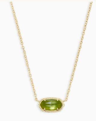 The Elisa Pendant Necklace in Peridot Illusion