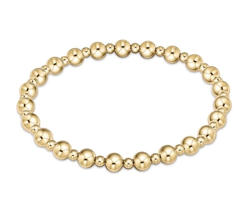 Enewton Classic Grateful Pattern Bead Bracelet Gold