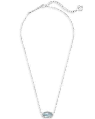 The Elisa Pendant Necklace in Light Blue Illusion