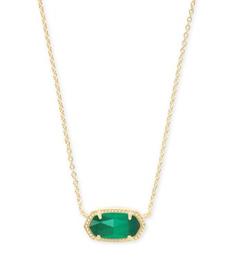 The Elisa Pendant Necklace in Emerald Cat's Eye
