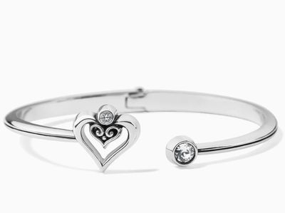 Alcazar Duet Heart Open Hinged Bangle