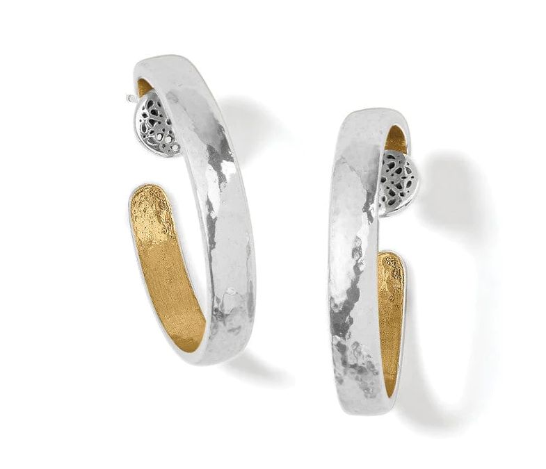 Ferrara Entrata Small Hoop Earrings - Silver-Gold