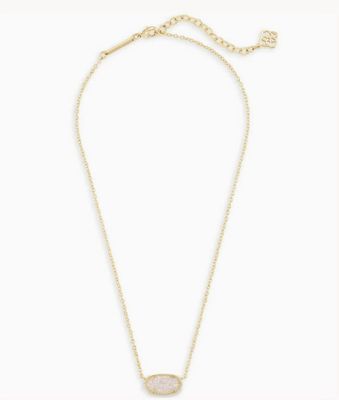 The Elisa Pendant Necklace in Iridescent Drusy