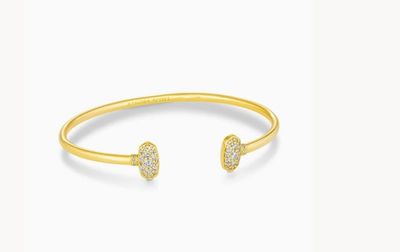 The Grayson Cuff Bracelet in White Crystal
