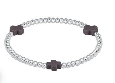 Enewton EXTENDS Signature Cross 3mm Sterling Silver Bead Pattern Bracelet