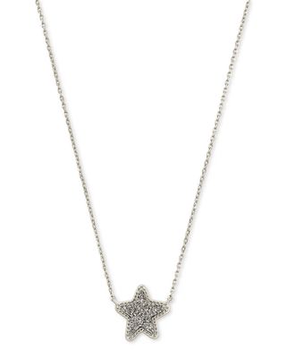 The Jae Star Silver Pendant Necklace in Platinum Drusy