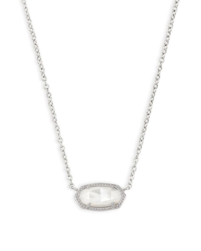 The Elisa Pendant Necklace In Ivory Mother Of Pearl