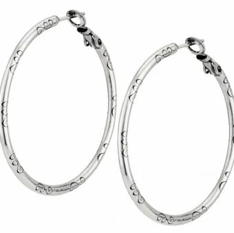 Large Hoop Charm Earrings