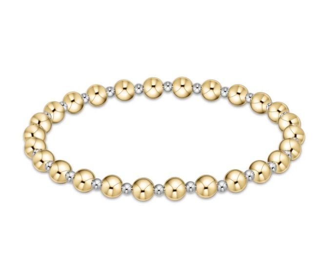 Enewton Classic Grateful Pattern Bead Bracelet Mixed Metal